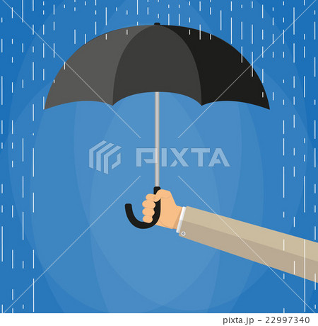 Hand of man holding an umbrella Hand of man holding an umbrella 22997340