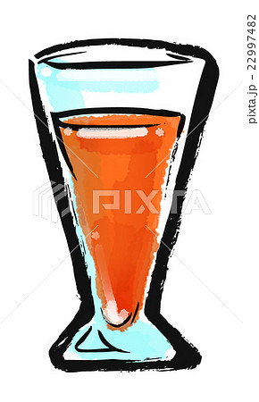 筆描き 飲み物 人参ジュース 筆描き 飲み物 人参ジュース 22997482