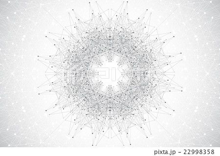Geometric abstract background molecule and 22998358