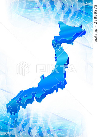 日本 地図 海 背景 のイラスト素材