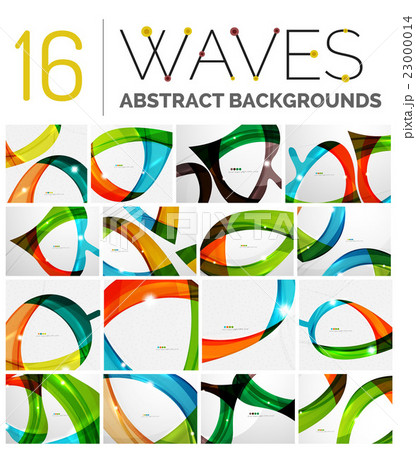 Collection of wave abstract backgrounds 23000014