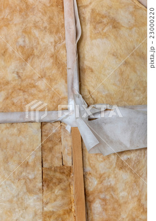 Thermally insulating house attic with mineral wool 23000220