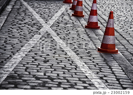 stenciled on ground no parking sign 23002159