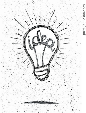 Hand Drawing Light Bulb Idea Vector Illustration Stock
