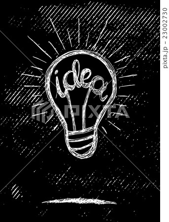 Hand drawing light bulb idea vector illustration 23002730