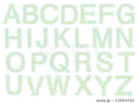 プルメリア花文字_アルファベット プルメリア花文字_アルファベット 23004592