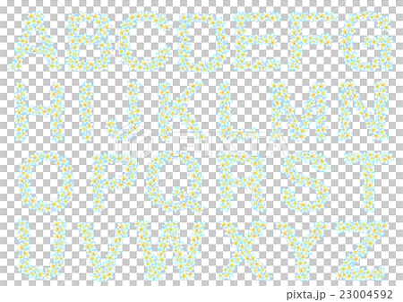 プルメリア花文字_アルファベット プルメリア花文字_アルファベット 23004592
