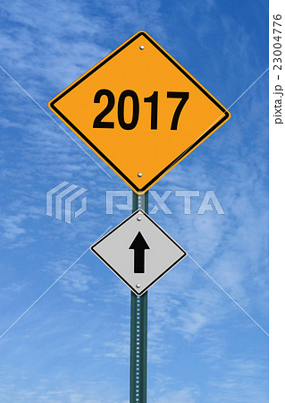 2017 ahead roadsign 2017 ahead roadsign 23004776