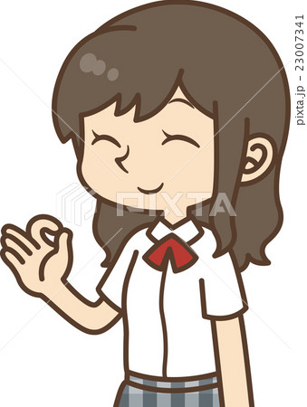 制服の女の子（表情）04 23007341