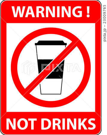 No drink sign. Vector illustration. Flat design. 23009765