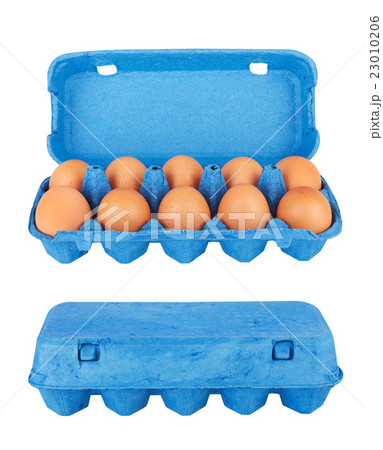 Cardboard egg box with eggs Cardboard egg box with eggs 23010206