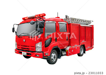 白バック、切り抜きの消防自動車 白バック、切り抜きの消防自動車 23011033