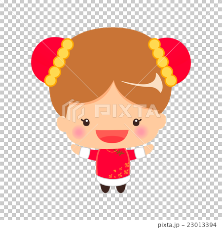 Girls wearing Chinese dresses in China Girls wearing Chinese dresses in China 23013394