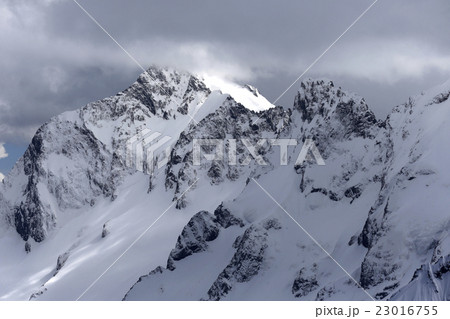 Snow-covered mountain tops. Russia, Caucasus. Snow-covered mountain tops. Russia, Caucasus. 23016755