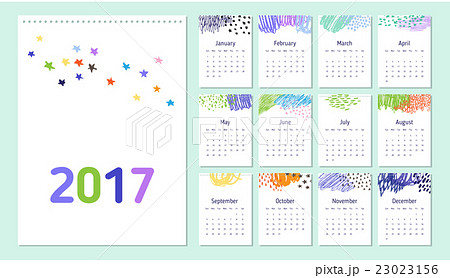 Doodle 2017 calendar. Doodle 2017 calendar. 23023156