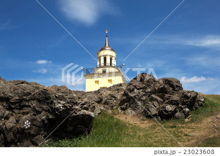 Mountain landscape with a tower. Sverdlovsk region 23023608