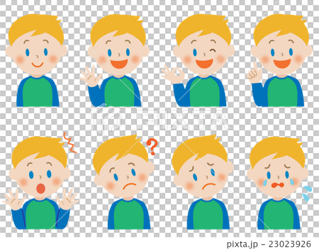 子供　表情　アイコン　セット 23023926