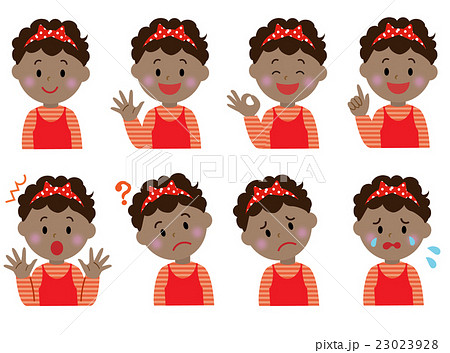 子供　表情　アイコン　セット 23023928