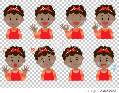 子供　表情　アイコン　セット 23023928
