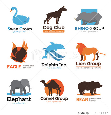 Wild Animals Flat Emblems Collection  23024337
