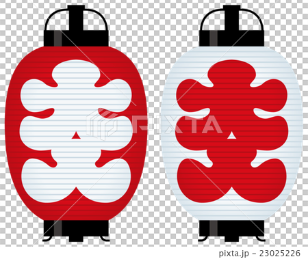 大入ちょうちん（紅白/卵型） 23025226