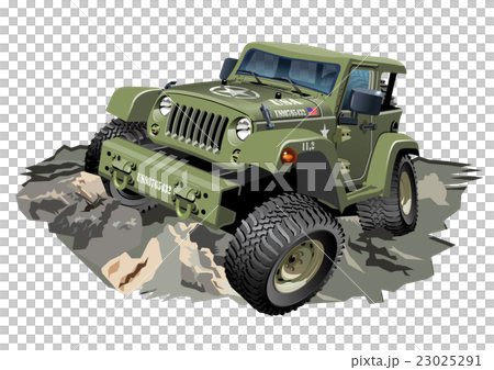 Vector Cartoon 4x4 car 23025291