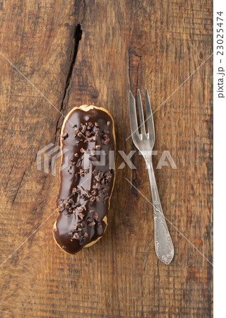 Chocolate cocoa nibs eclair 23025474
