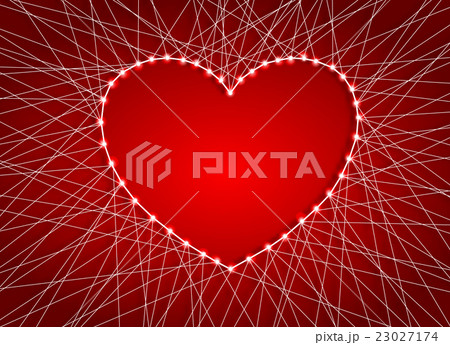 Beautiful heart of luminous garlands 23027174