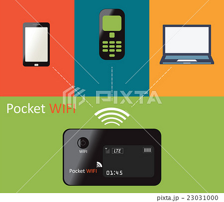 Pocket Wifi Design のイラスト素材