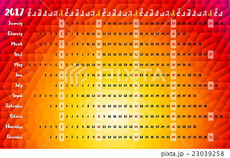 Linear calendar 2017 23039258