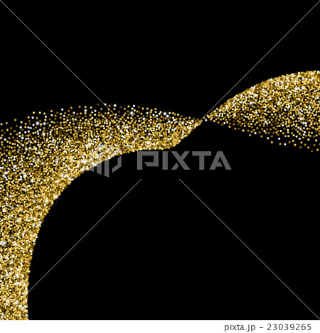 Glitter abstract wave of scattered golden dots 23039265