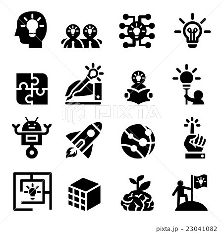 Creative idea & Imagine icon set Creative idea & Imagine icon set 23041082