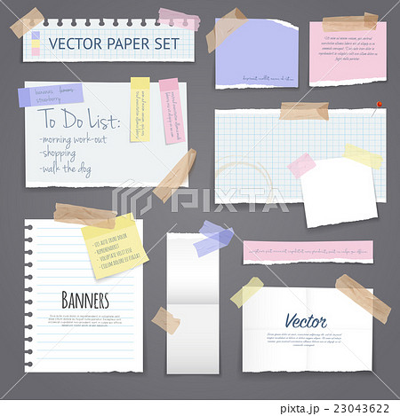 Paper Banners Set With Sticky Tape 23043622