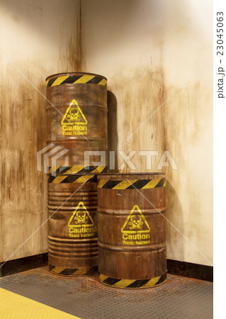 Old barrel in warehouse Old barrel in warehouse 23045063