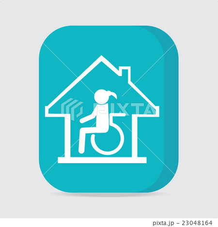Disabled care, Nursing home sign icon 23048164