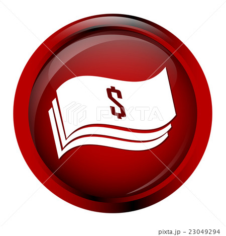 Money symbol button, Banknote icon Money symbol button, Banknote icon 23049294