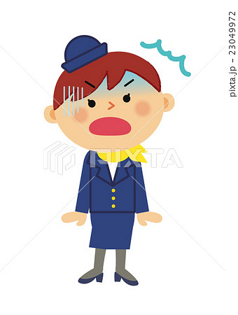 人物　働く女性　客室乗務員 23049972