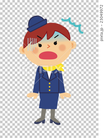 人物　働く女性　客室乗務員 23049972