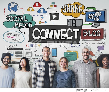 Connect Social Media Social Networking Online Concept Connect Social Media Social Networking Online Concept 23050980