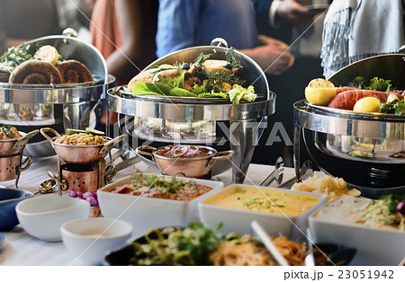 Food Buffet Catering Dining Eating Party Sharing Concept Food Buffet Catering Dining Eating Party Sharing Concept 23051942