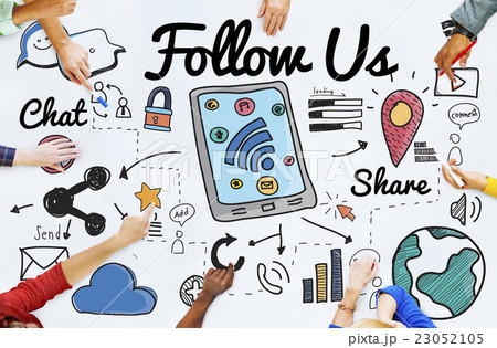 Follow us Follower Join us Social Media Concept 23052105