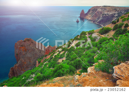 The coast at the cape Fiolent. Crimea 23052162