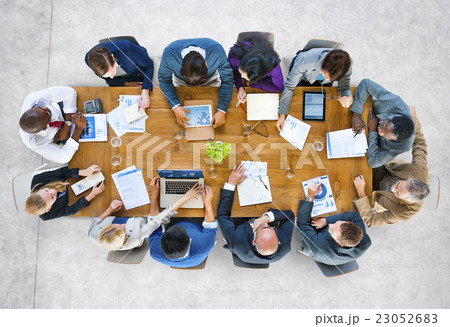 Group of Diverse Business People in a Meeting Analysis Concept 23052683