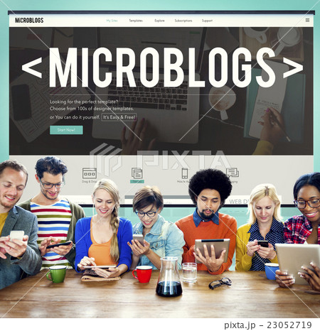 Microblogs Blogging Social Media Online Concept Microblogs Blogging Social Media Online Concept 23052719