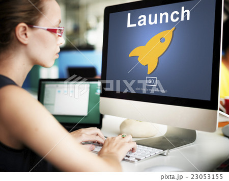 Launch Start Brand Introduce Rocket Ship Concept 23053155