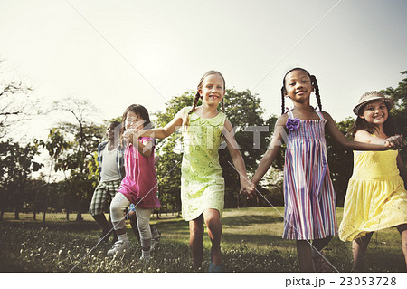 Kids Children Fun Playing Happiness Togetherness Concept Kids Children Fun Playing Happiness Togetherness Concept 23053728