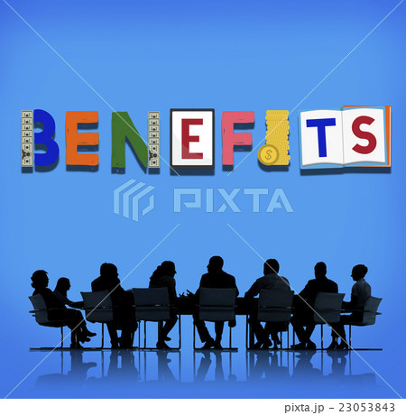 Benefits Advantage Assests Bonus Wages Concept Benefits Advantage Assests Bonus Wages Concept 23053843