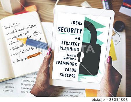 Security Strategy Content Surveillance Lock Concept 23054398