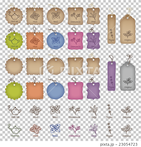 Colorful and various forms of tags and herbusiras 23054723