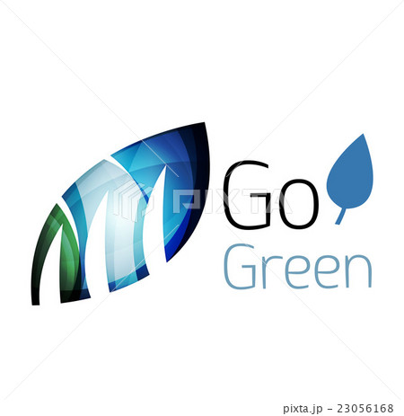 Geometric abstract leaf logo 23056168